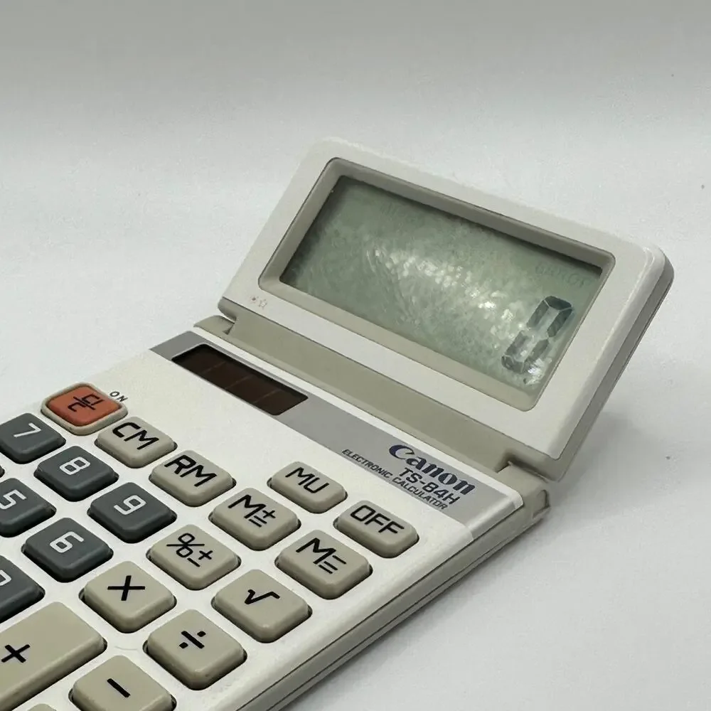 Vintage Canon Calculator Tilt Display Solar TS-84H Electronic